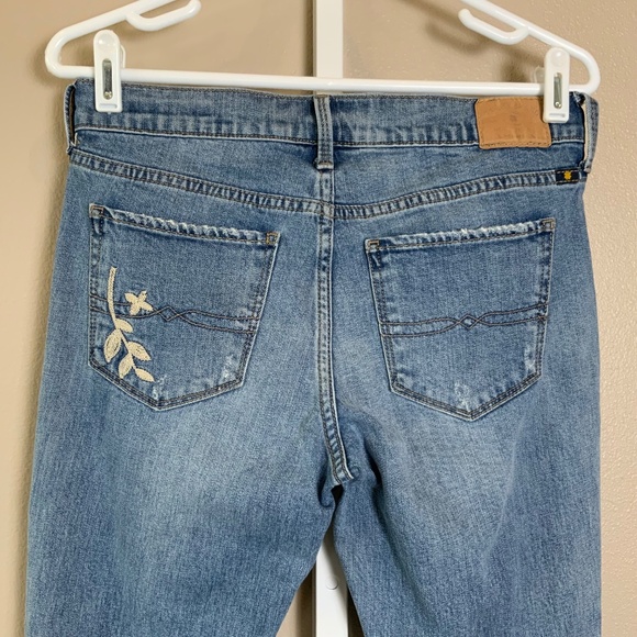 Lucky Brand Charlie Skinny Distressed Embroidered Jeans - Picture 9 of 13